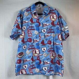Men's Size XL St. Louis‎ Cardinals All Over Print Button Up